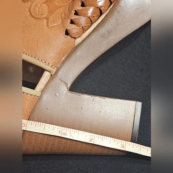 Tan Leather Women's Ankle Boots - Picture 7 of 7